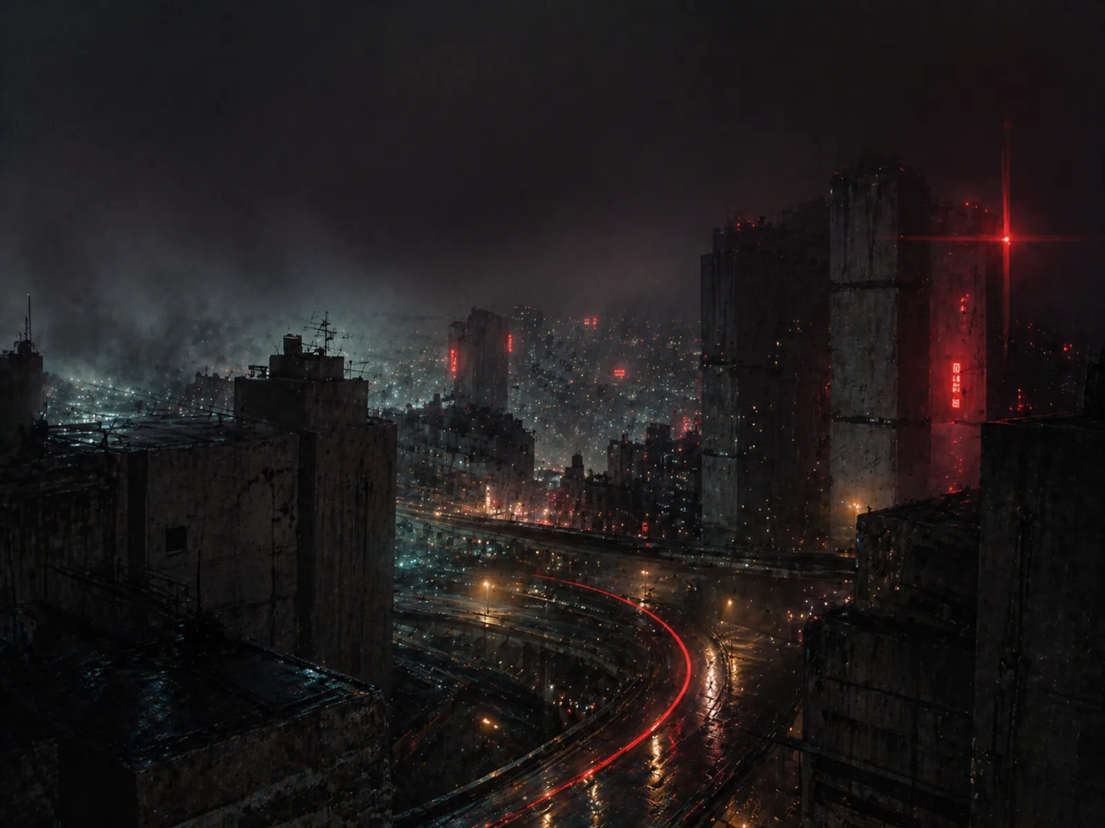 Atmospheric reference for Akira Vol.3 — Neo-Tokyo night skyline